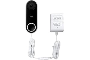 OhmKat Video Doorbell Power Supply- Compatible with Nest Wired and Battery - No Existing Wiring Required - Transformer, Adapter, Power Kit & Supply All in One (White)