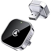 Teeran 2 in 1 Wireless CarPlay and Android Auto Adapter, Easy Setup Plug and Play, Fast Seamless Use Supports 1000+ Car's with Built-in Wired Car Play/Android Auto, Compact Sleek Design Car Adapter