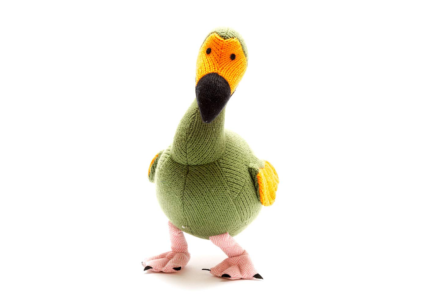 Best Years Knitted Moss Green Dodo Soft Toy, Suitable from Birth,Medium