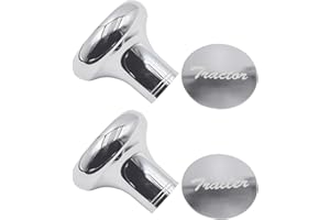 WOTUPHJI Upgrade Air Brake Knobs for Tractor/Trailer - Air Valve Knobs Compatible Kenworth T680 Peterbilt 379 389 579 Freightliner, Made from Aluminum (2PCS)