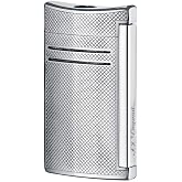 S.T. Dupont Maxijet Lighter Brushed Chrome P 65 x 37 x 14 mm Chrome Grid