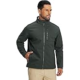 M MAELREG Men's Lightweight Softshell Jacket Fleece Lined Water Resistant Golf Windbreaker Winter Outdoor Hiking Warm Jacket