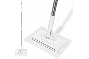 INWEJIA Mini Sweeper Mop No-Touch Dirty Cleaning Flat Dust Mop for Dry Wet Disposable Pads, Multi Surface Mop Floor Mopping and Sweeping Cleaning Head for House Wall Bathroom Toilet Corners Door Window