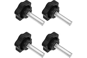 Waynoda 4 Pieces M8 x 40mm Thread Replacement Star Hand Knob Tightening Screw Hand Tightening Knob Quick Removal Replacement Parts for Umbrella Base Replacement knob