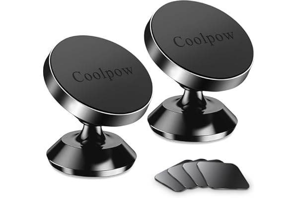 【2-PACK】Magnetic Phone Holder Car, [ Strong Magnet ] Universal Dashboard Magnetic Cell Phone Holder Car [ 360° Rotation ] Han