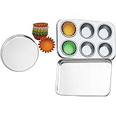 Pan Set Compatible with Easy Bake Ultimate Oven | Includes Cupcake Liners THAT WILL FIT IN OVEN UNLIKE OTHERS | Kids' Accessories for Cooking Easy Bake Oven Mixes
