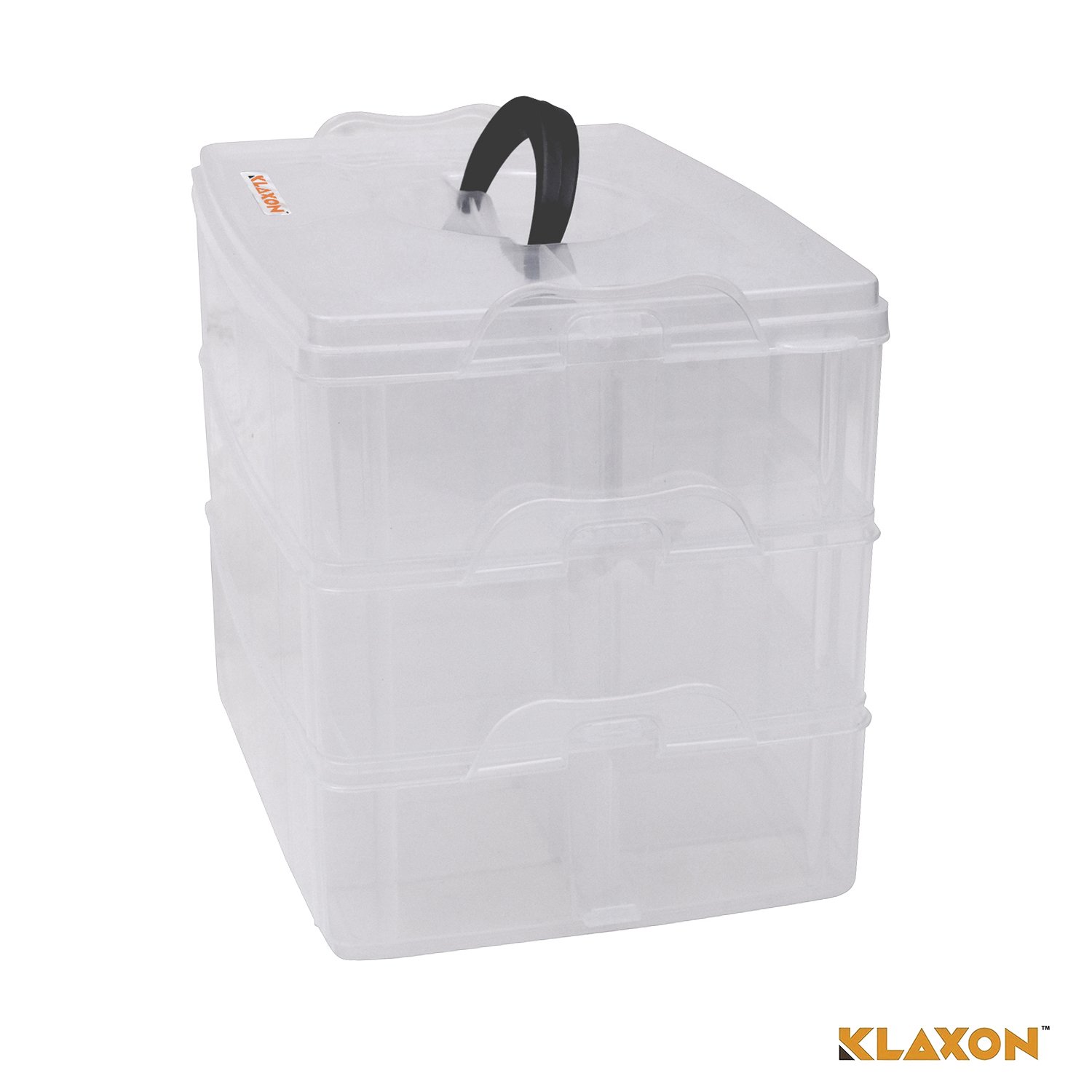 Klaxon Multipurpose Plastic Storage Box Organizer With 3 Trays