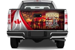 Canada Veteran Truck Tailgate Wrap Vinyl Graphic Freedom Tailgate Wrap (66x26 inch)