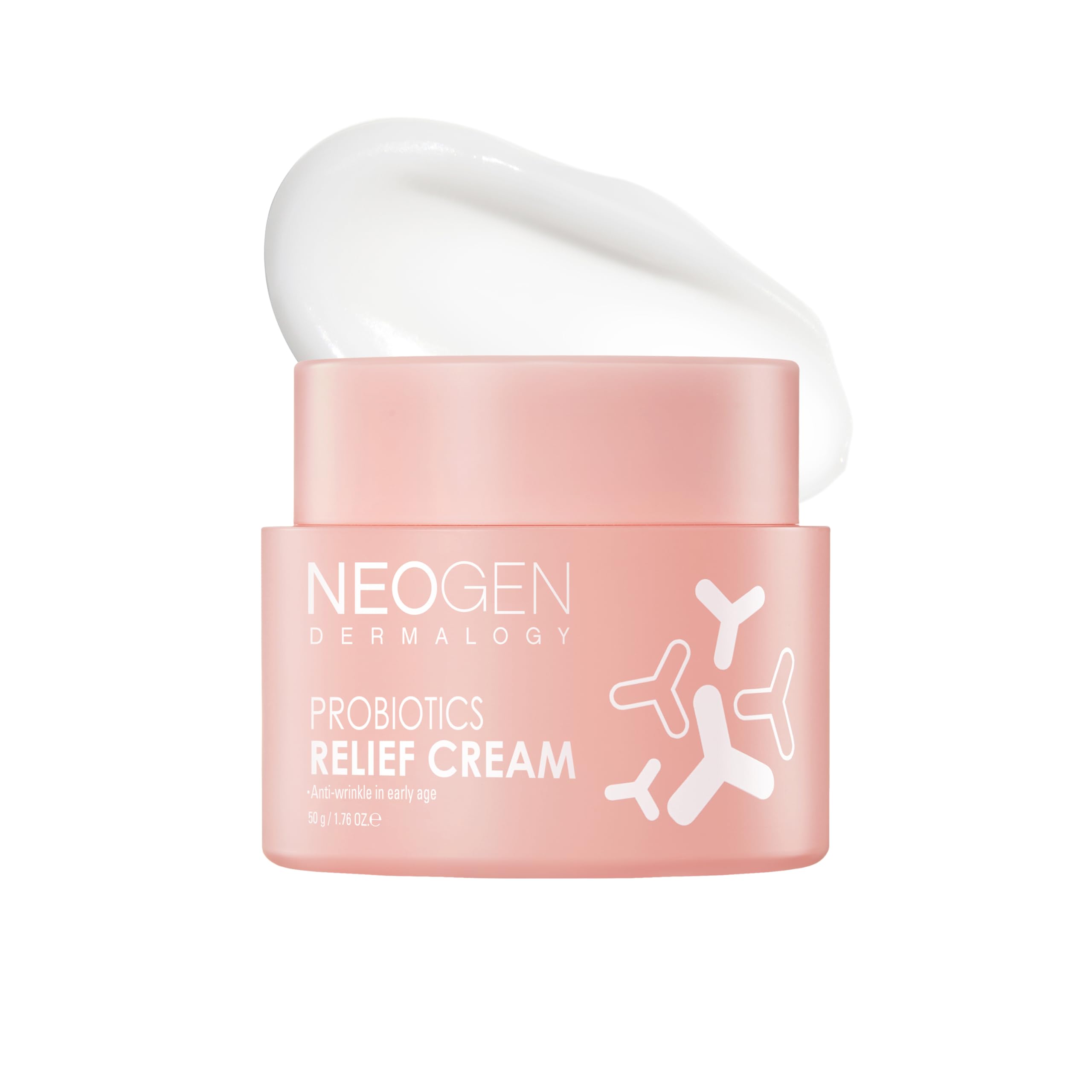 DERMALOGY by NEOGENLAB Probiotics Relief Cream 1.76 oz (50g) - Hydrating & Firming Facial Moisturizer with Probiotics Lactobacillus & Bifida & Collagen - Korean Skin Care