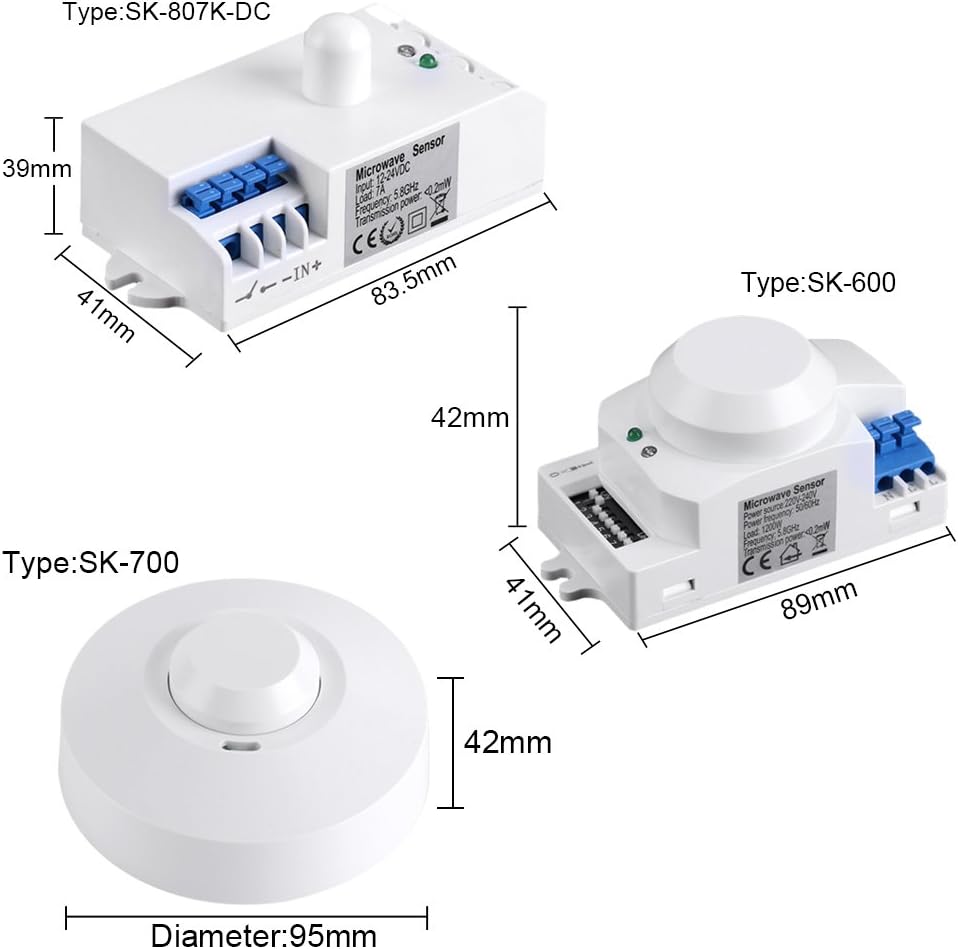 360 Degree Microwave Smart Motion Detector Radar Sensor Light Switch