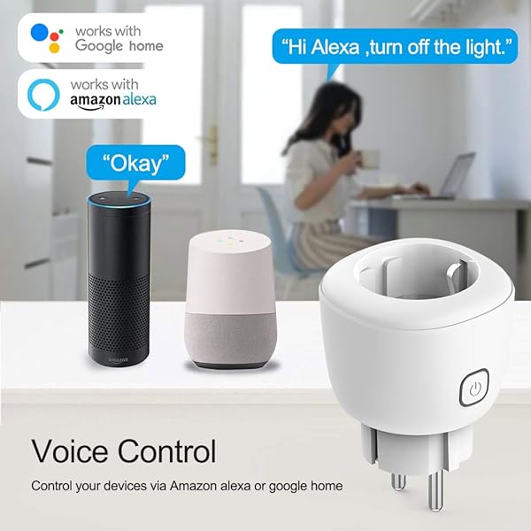 KOOTION Enchufe inteligente WiFi Smart Plug Blanco 2 Pack compatible con Alexa Google Home y Smart Life App 2 unidades