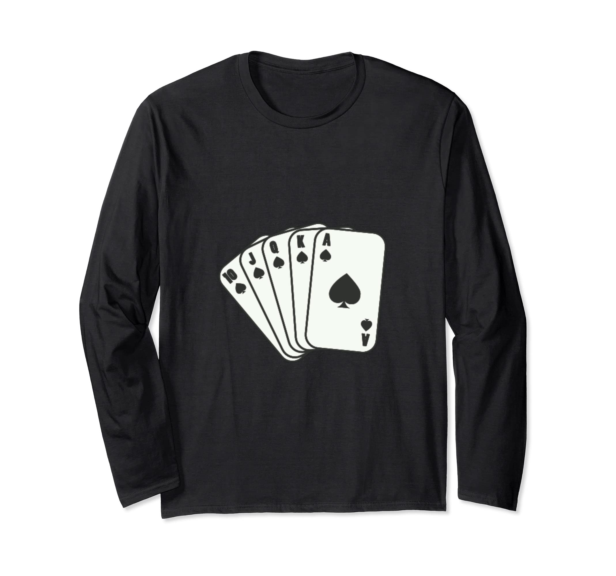 Royal Flush: Card Game Poker Player : Long Sleeve T-Shirt