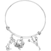 HUTIMY Cheer Bracelet Cheerleading Gifts You Are Braver Than You Believe Bangle Bracelet Cheer Jewelry for Cheerleaders Cheer Coaches Or Team