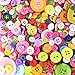 OUTUXED 800pcs Assorted Buttons Resin Buttons Craft for Manual Button Painting and DIY Handmade Ornament
