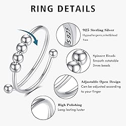 Vito Sterling Silver Anxiety Fidget Ring for