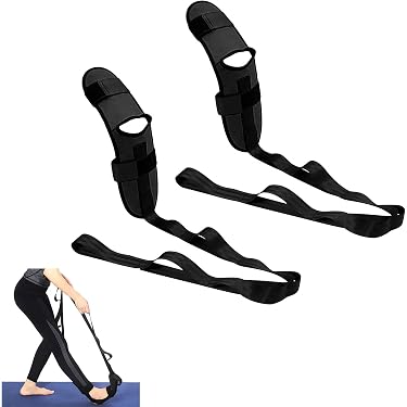 Sangle D'Étirement Yoga Ligament - Bande Élastique Noire Pour Pilates, Danse Et Gymnastique