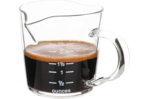 Espresso Shot Glass 1 Pack 3OZ Triple Spout Barista Shot Pitcher Double Spouts Convenient Pouring Handle by BCnmviku (1)