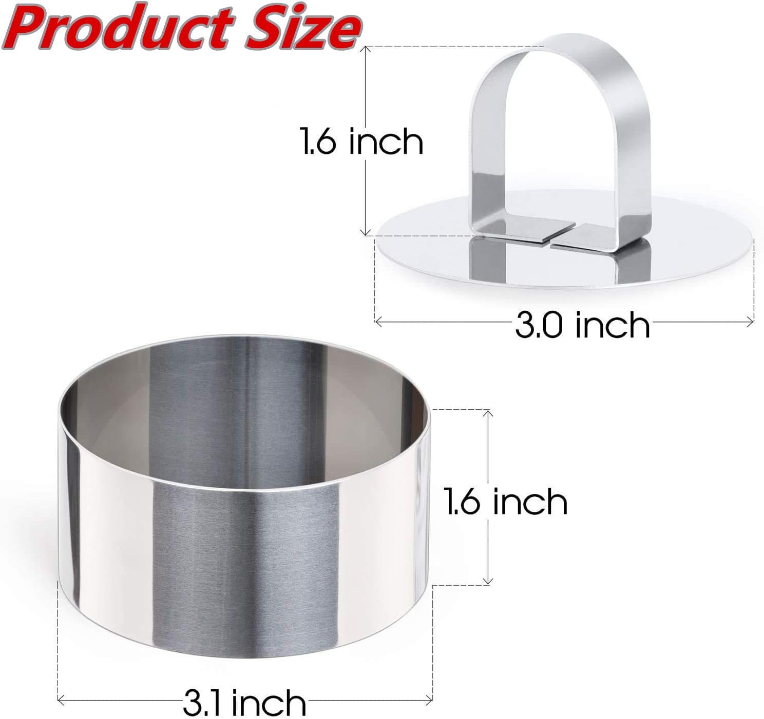 Cake Rings,Mytobang Cake Mould Cake Pan Professional Stainless Steel