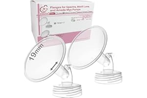 Nenesupply 2pc 19mm Flanges Compatible with Spectra S1 Spectra S2 Synergy Gold Breastpumps Replacement to Spectra Pump Parts and Spectra Flange Replace Spectra S2 Parts and Spectra 19mm