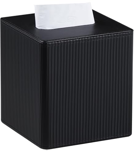 Amazon.com: MEIBOOCH PU Leather Tissue Box Cover Square Tissue Box