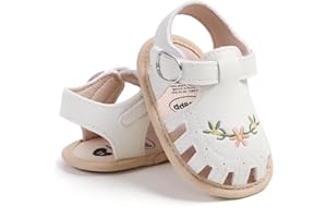 QWZban Infant Baby Boys Girls Summer Sandals Party Wedding Dress Flats Shoes Newborn Crib Shoes First Walkers Prewalkers 0-18 Months