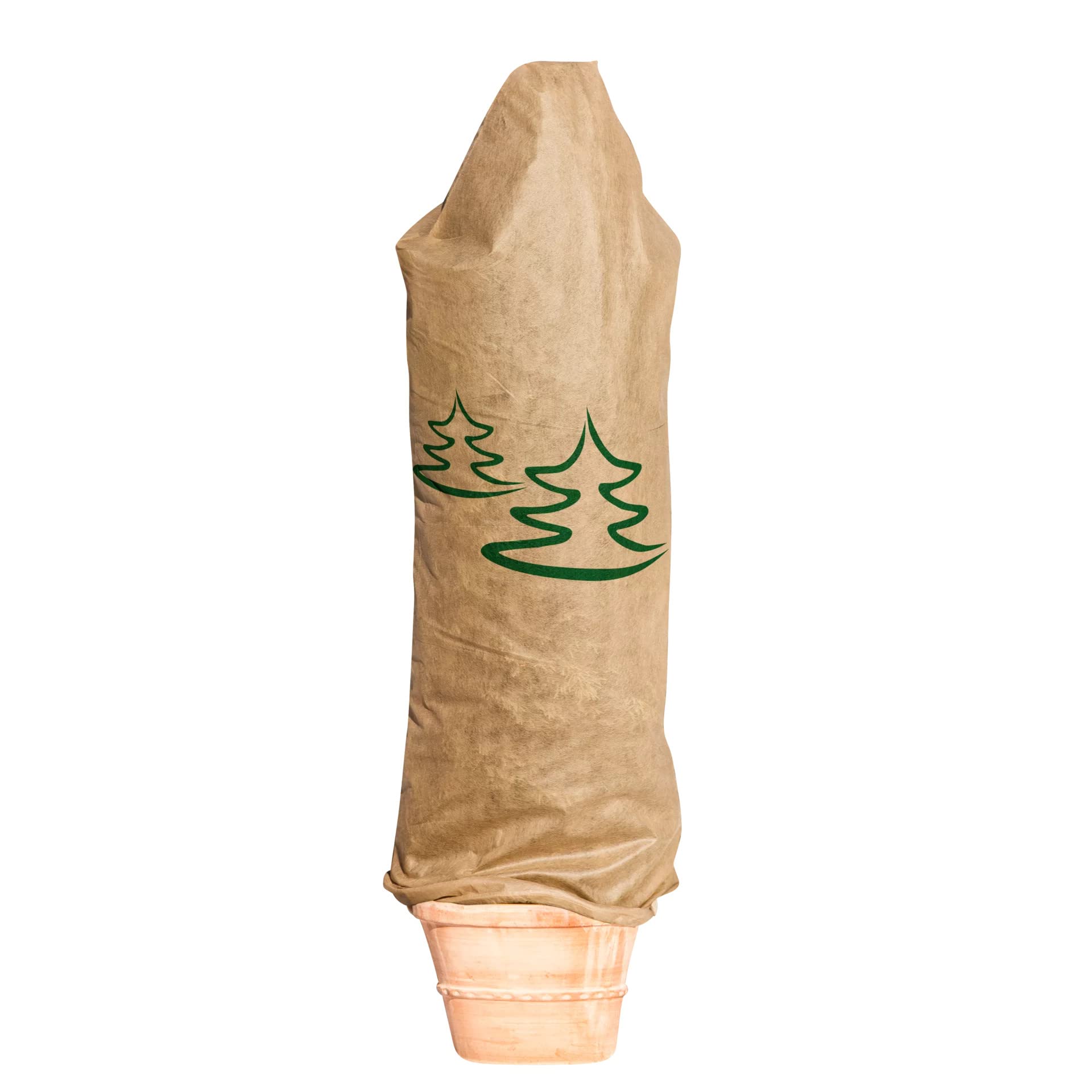 Windhager Winter Decorative Fleece Cover Protect Cold Protection Frost Protection Garden Fleece Cover Fleece Christmas Tree Motif Size L 0.6 x 1.8 m Beige 06889