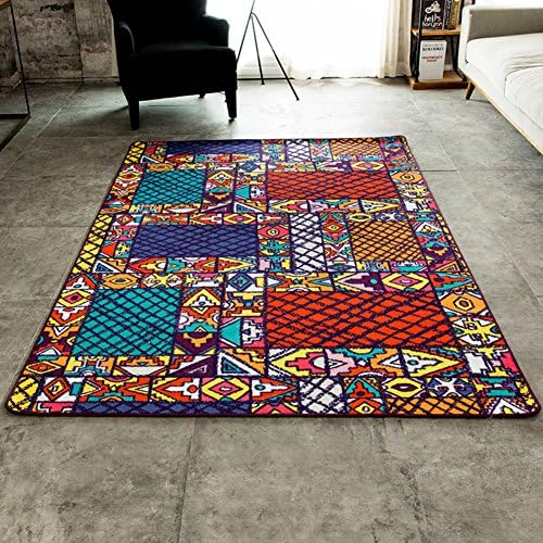 Modern Geometric National Wind Fashion Creative Carpet/Living Room Bedroom Room Bedside Mat-A 160x230cm(63x91inch)