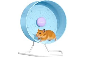 JONS NTY 8.4" Silent Hamster Wheel, Non-Slip Track, Exercise, Release Stress, Relieve Anxiety, Adjustable Height Stand, for Syrian Dwarf Hamster, Gerbil, Mice, Other Small Medium Sized Pets, Blue
