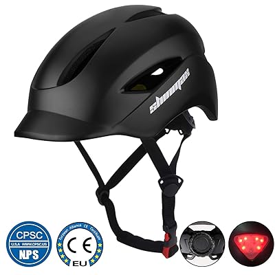 Casco Bici Shinmax Con Luce LED E Visiera Magnetica - Ultraleggero, Traspirante, Taglia 57-62cm - Foto 9