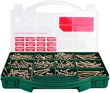 TIMCO Classic Multi-Purpose Countersunk Woodscrews Assorted Case 895pcs Gold view 3