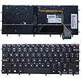 Replacement Backlit Keyboard Without Frame for Dell Inspiron 13 7000 7347 7348 7347 7352 7353 7359, US Layout Black Color