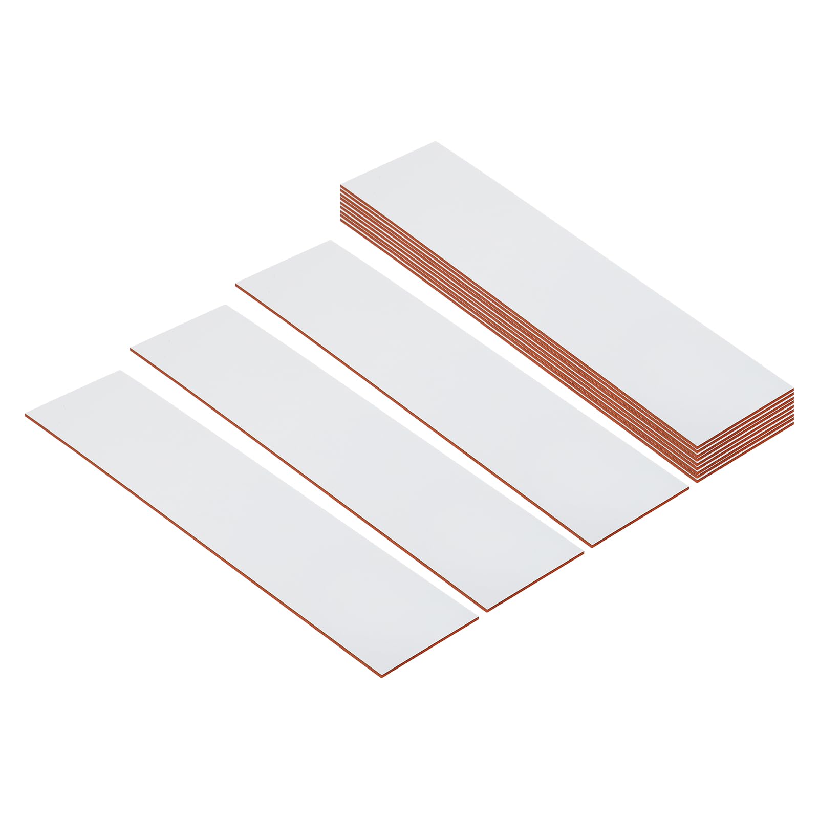 PATIKIL 8"x2" Blank Name Plates, 12 Pack Custom Engraved Name Plate Rectangle Laser Engraving Blanks for Personalized Nameplates Office Desk DIY Painting Supplies, White, Red