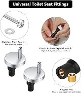 WELHAEPI Quick Release Toilet Seat Fixings 2 Pack Universal Hinges view 4