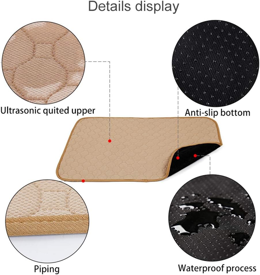 2 Pack Dog Pee Pad Reusable Pet Dog Diaper Pad Urine Potty Training Pads 4 Layers Design Anti-Skid Bottom/Fast Absorb/Deodorant Dog for Indoor Outdoor Car Travel Machine Washable - Image 5