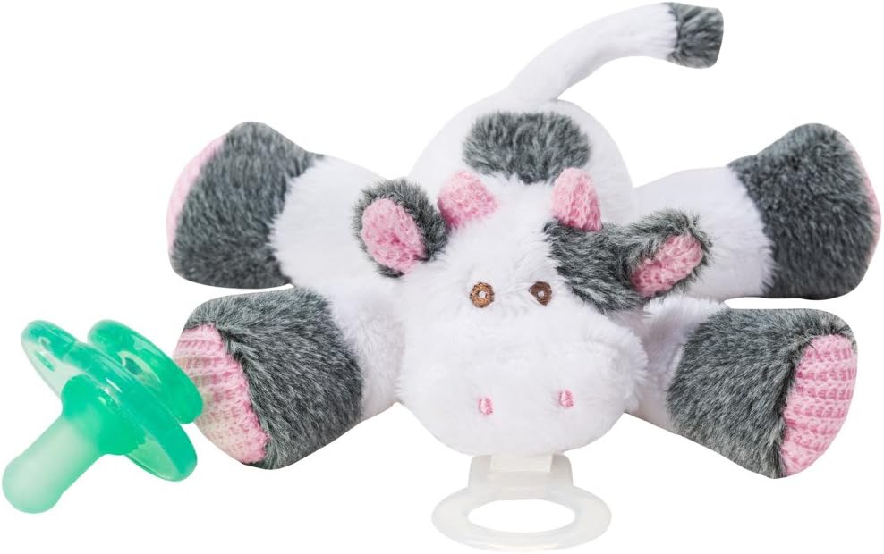 Nookums PaciPlushies Buddies Dummy Holder Adapts to Name Brand Dummies, Suitable for All