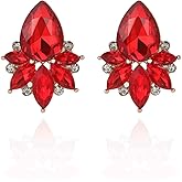 FENBORY Vintage Rhinestone Earrings Fancy Crystal Cluster Drop Earrings Art Deco Earrings for Women