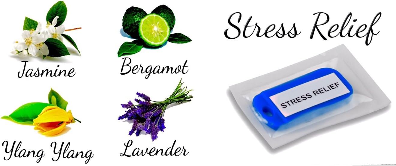 Essential Oil Diffuser Pellets. 4 Solid Pellets Soaked with 100% Pure Therapeutic Grade Essential Oil from La-Relief. Stress Relief Pack.
