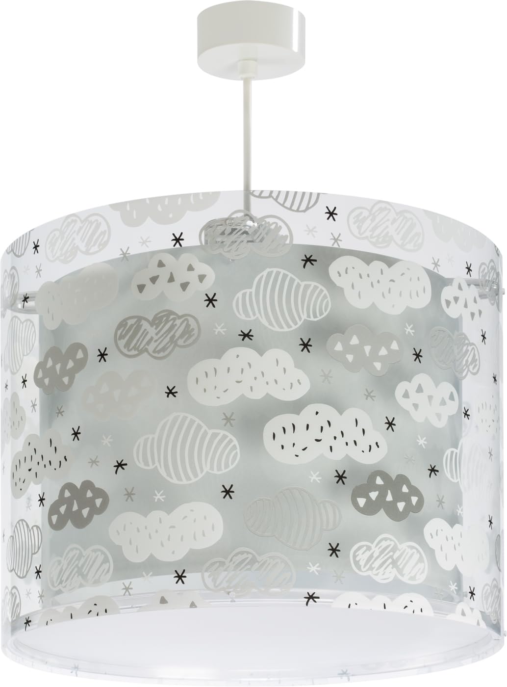 Dalber Clouds Children's Ceiling Light Grey, 1