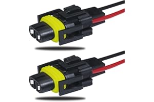 ROADANDLORD H11 H8 Female Socket Plug H11 H8 881 880 Wire Harness Adapter Connector for Headlights/Fog Lights Lamps Bulbs (2pcs/pk)