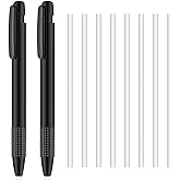 Eersida Retractable Eraser Pen with Refills for Artists Students, 2 Packs | 3.8 mm Tip, Pen Style Eraser, Mechanical Design for Precise Erasing, Art Sketching, Teachers Adults School Office Supplies