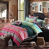 Luxury 4-Piece Bohemian Exotic Style Bedding Duvet Covers Set Queen Size Pattern1