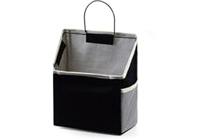 FANTASYON BTQ Wall Hanging Storage Bag, Waterproof Over The Door Closet Organizer Hanging Pocket Linen Cotton Organizer Box Containers for Bedroom, Bathroom (Black)
