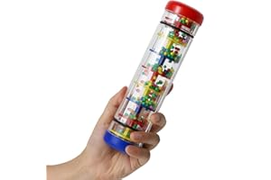 UBBLOVE Rainmaker 8 inch Mini Rainstick for Babies Rattle Tube Rain Stick Shaker Music Sensory Auditory Instrument Toy for Baby Child Girl (8 inch)