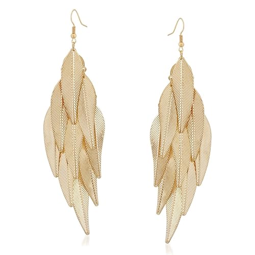 VK Jewels Drop Earrings for Women (Golden) (vkerz1630g)
