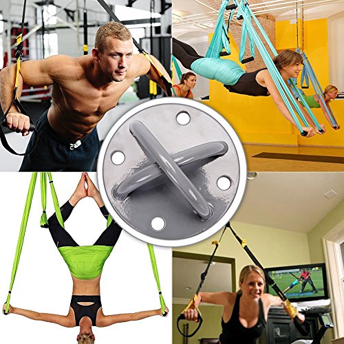 Kemuse-WallCeiling-Mount-Bracket-for-GymHome-Suspension-Straps-X-Mounts-Anchor-for-Olympic-Rings-Fitness-Training-Yoga-Swing-Battle-Ropes-Resistance-Band-Boxing-Equipment