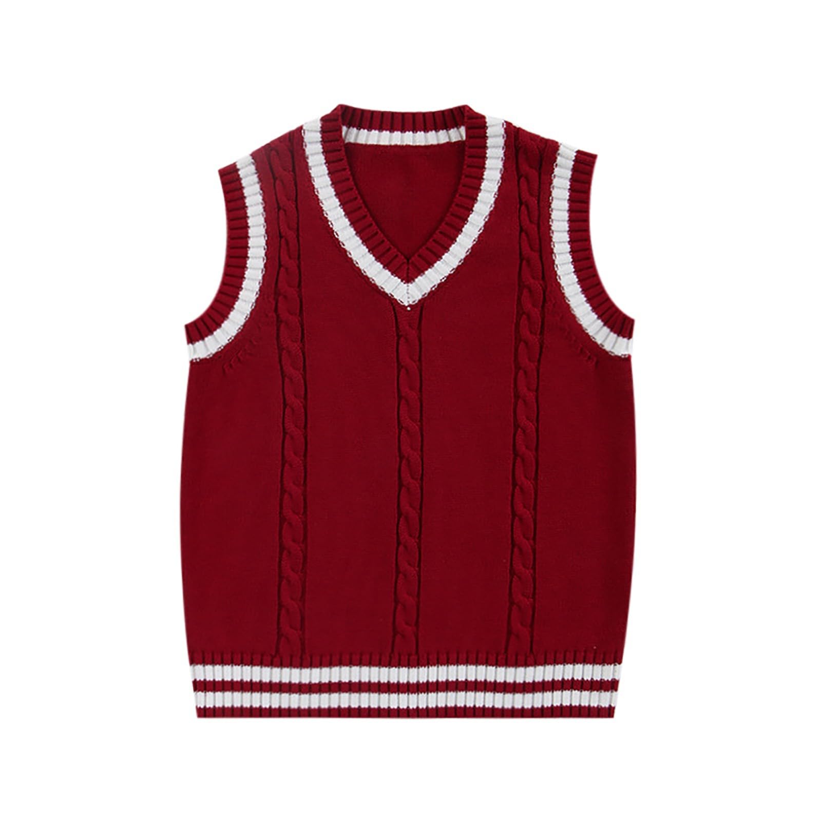 jinghuiyue Women’s V Neck Sweater Vest Uniform