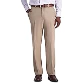 Haggar Men's Cool 18 Pro Straight Fit Flat Front Super Flex Waistband Casual Pant