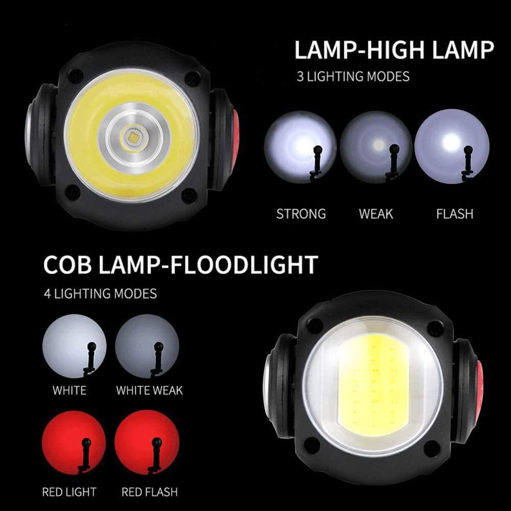18650 USB Led Headlamp Rechargeable With Red And White light Optiont 360 Degree Headlamps Include 2PC 3.7V Rechargeable Battery 8000 Lumens And Waterproof, 7 Lighting Modes, For Adults Kids Camping - - 