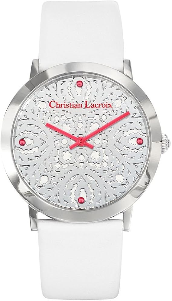 Christian Lacroix Femme Analogique Quartz Montre avec Bracelet en Cuir