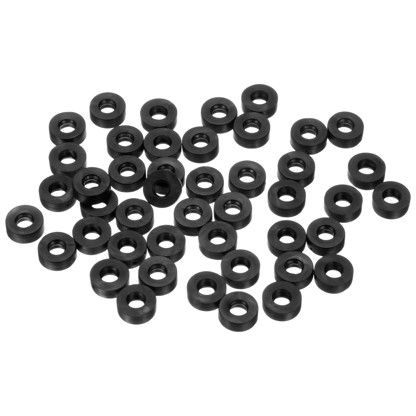 M METERXITY 100-Pack M6 Black Rubber Washer Assorted Kit, 6mm ID 13mm OD 4.5mm Thickness Rubber Flat Washer, Shower Hose Washers for Screws/Household Faucets/Garden Hoses Rubber Washers